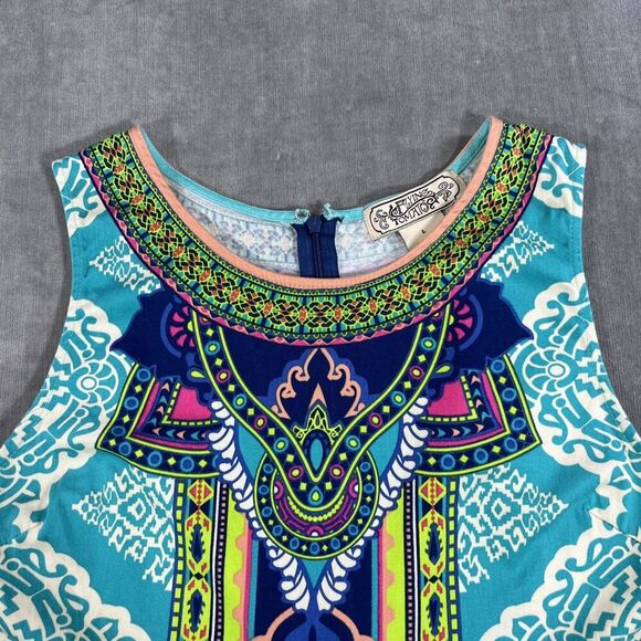 Flying Tomato‎ Womens Large Boho Multi Print Flared Mini Sleeveless Dress - Picture 2 of 5